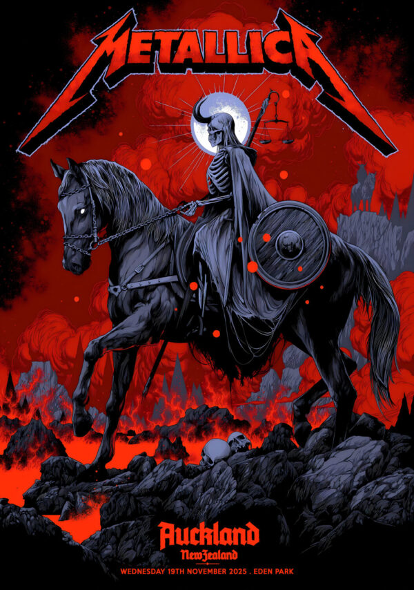 METALLICA M72 2025 New Zealand Tour AUCKLAND Eden Park Poster Print