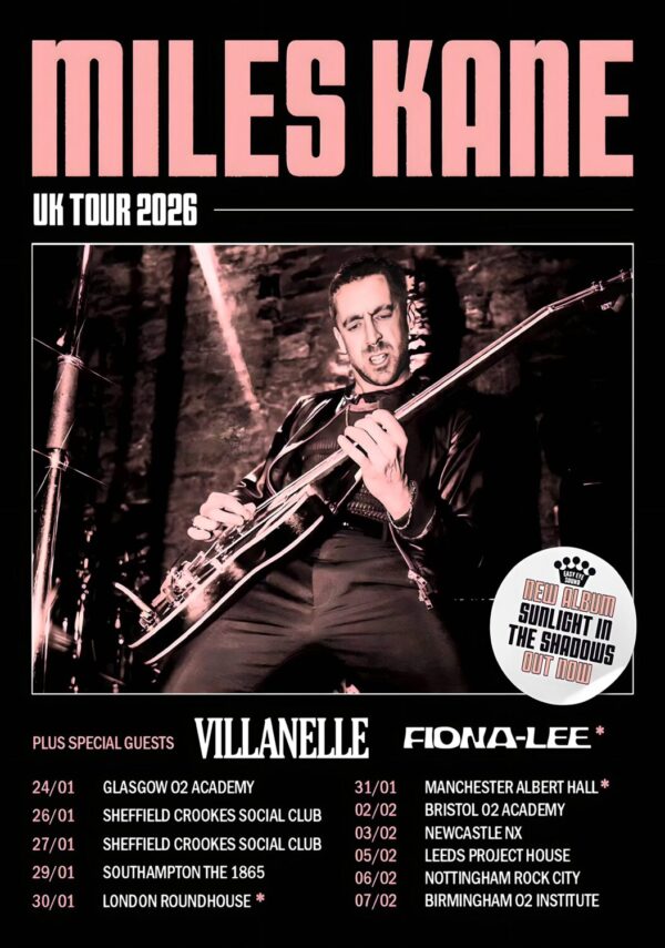 MILES KANE Sunlight In The Shadows 2026 UK Tour Poster Print