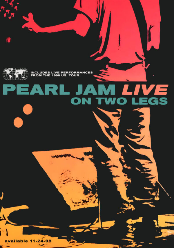 PEARL JAM Live On Two Legs 1998 Tour Poster Print