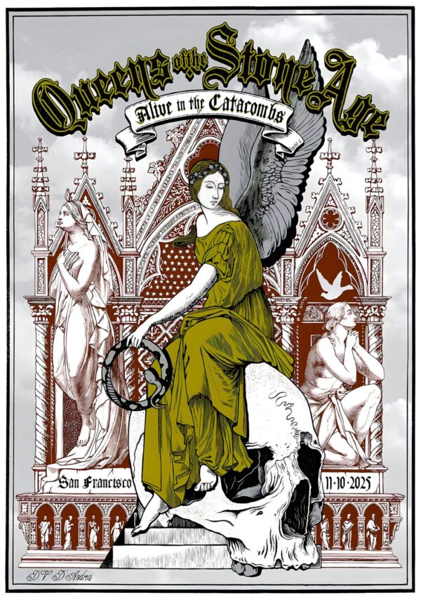 QUEENS OF THE STONE AGE Alive in the Catacombs 2025 Tour SAN FRANCISCO Davies Symphony Hall Poster Print