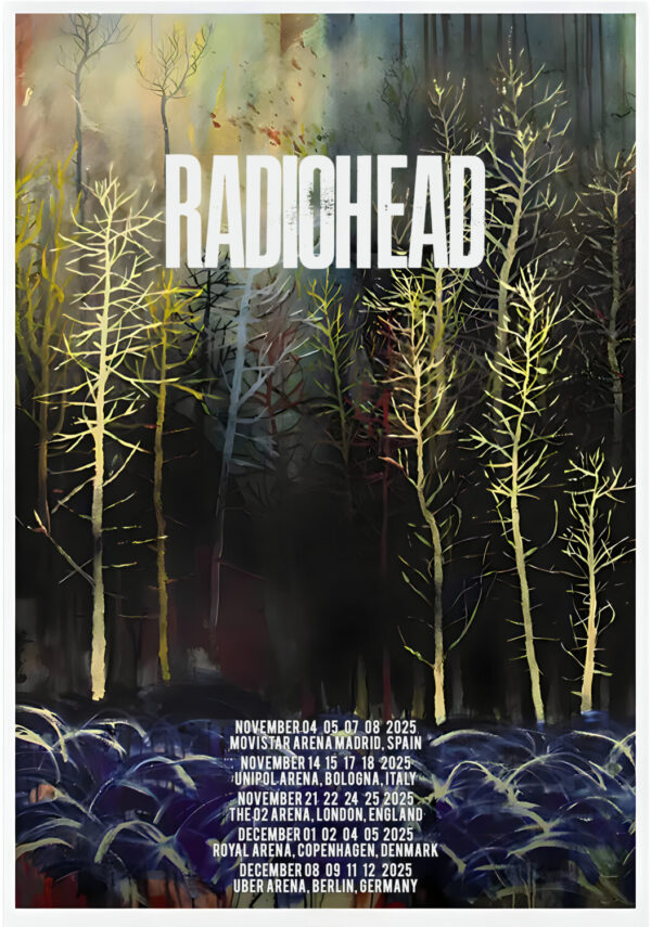 RADIOHEAD Live 2025 UK & Europe Tour Poster Print