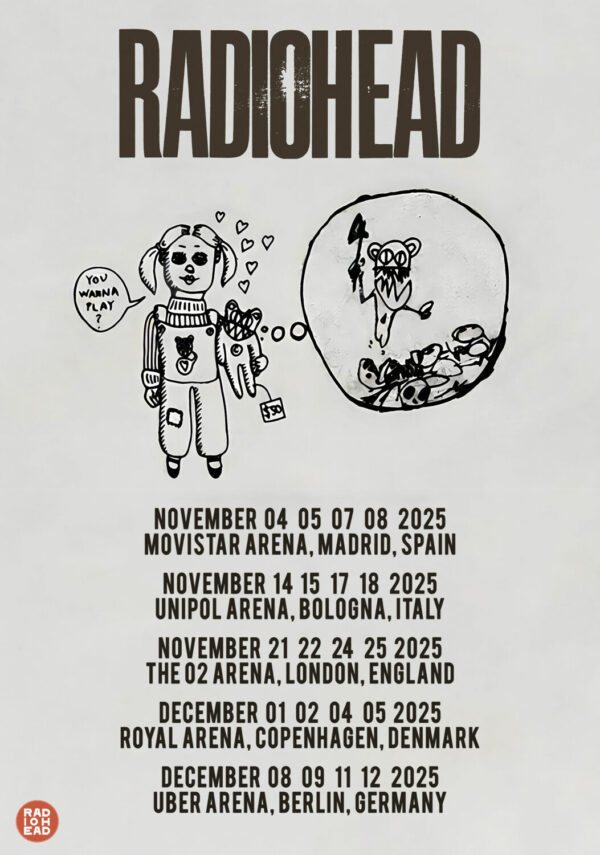 RADIOHEAD Live 2025 UK & Europe Arena Tour Poster Print
