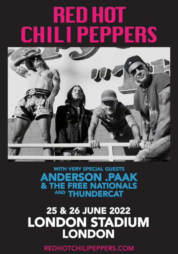 RED HOT CHILI PEPPERS Return Of The Dream 2022 Tour LONDON Stadium Poster Print