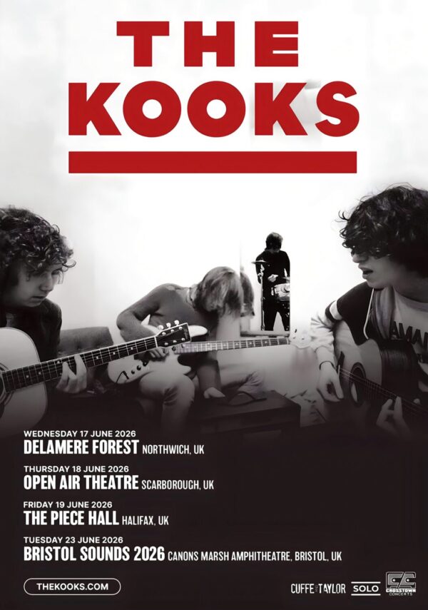 THE KOOKS Never/Know 2026 Live Summer UK Tour Poster Print