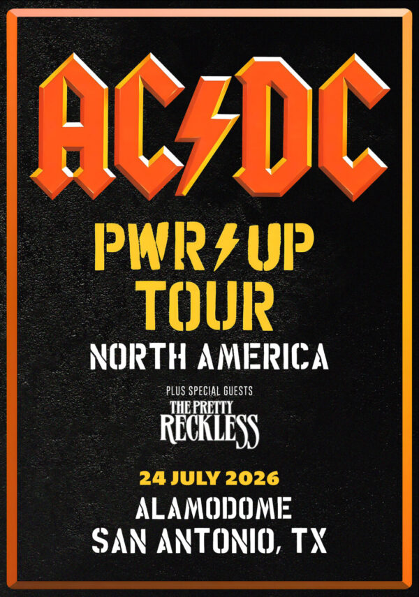 AC/DC Power Up (PWR UP) 2026 Tour SAN ANTONIO Alamodome Poster