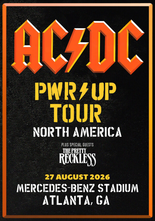 AC/DC Power Up (PWR UP) 2026 Tour ATLANTA Mercedes-Benz Stadium Poster
