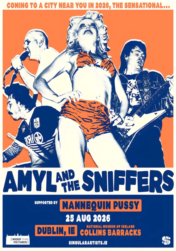 AMYL & THE SNIFFERS You're A Star 2026 Ireland Tour DUBLIN Poster
