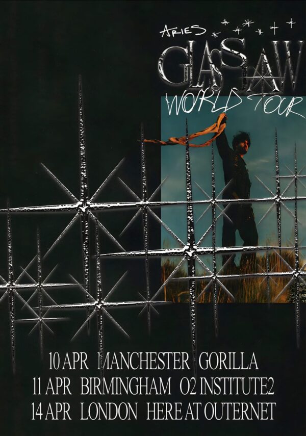 ARIES (singer) Glass Jaw 2026 UK Tour Poster