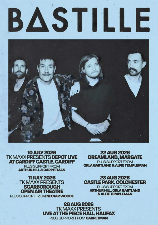 BASTILLE (band) "&" 2026 Live Summer UK Tour Poster