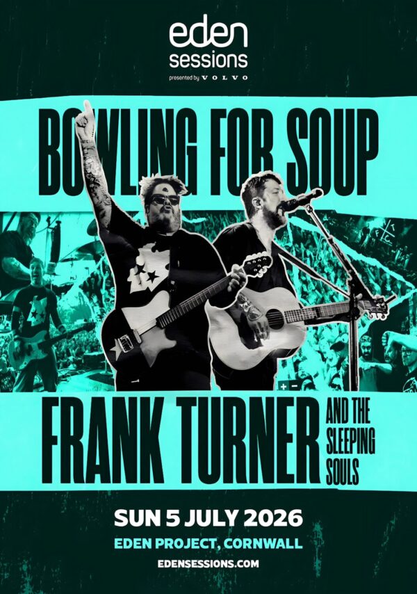 BOWLING FOR SOUP - FRANK TURNER Bowl My Bones 2026 UK Tour CORNWALL Eden Project Poster