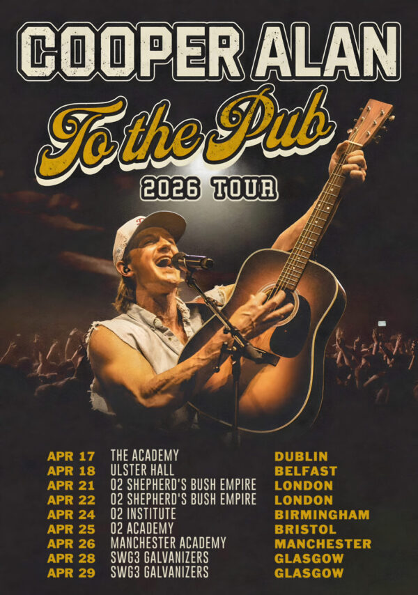 COOPER ALAN To The Pub 2026 UK & Ireland Tour Poster