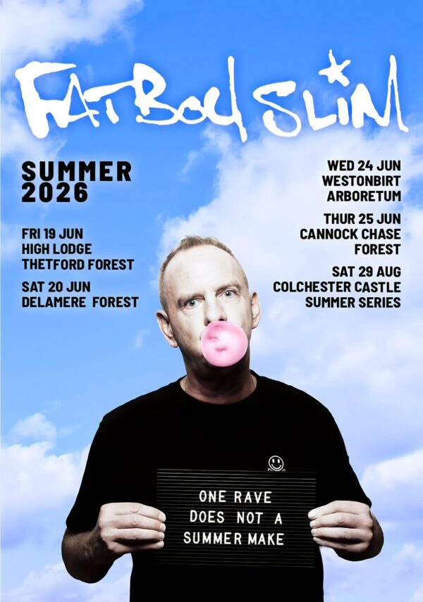FATBOY SLIM Summer 2026 Live UK Tour Poster