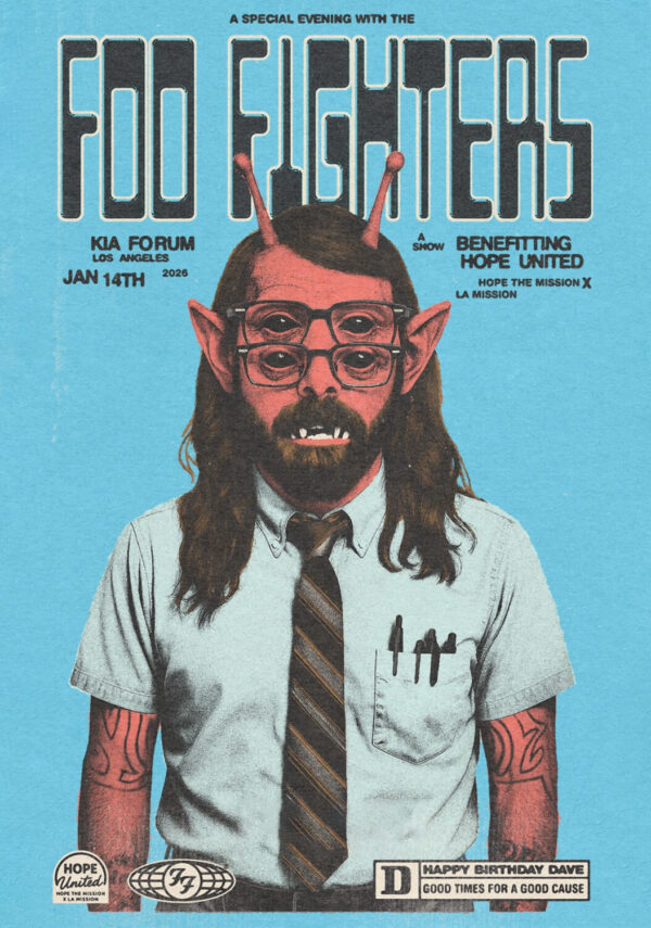 FOO FIGHTERS Hope The Mission Birthday 2026 Show LOS ANGELES Kia Forum Tour Poster Print