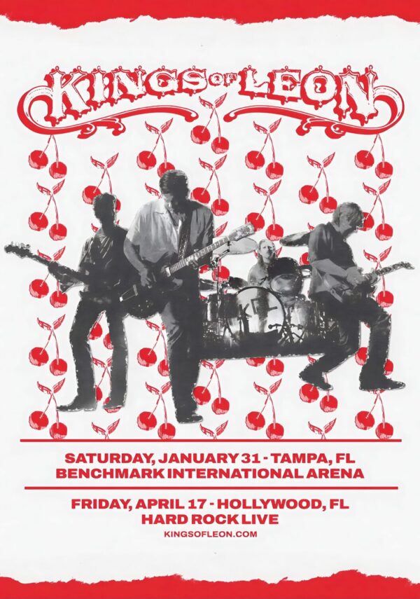 KINGS OF LEON Can We Please Have Some Fun 2026 FLORIDA Tour Poster
