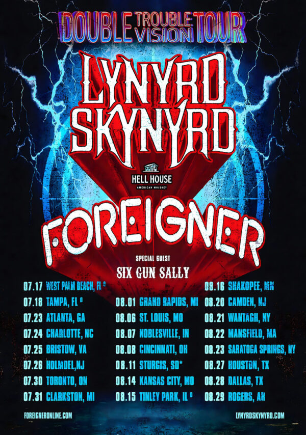 LYNYRD SKYNYRD - FOREIGNER Double Trouble 2026 North America Tour Poster