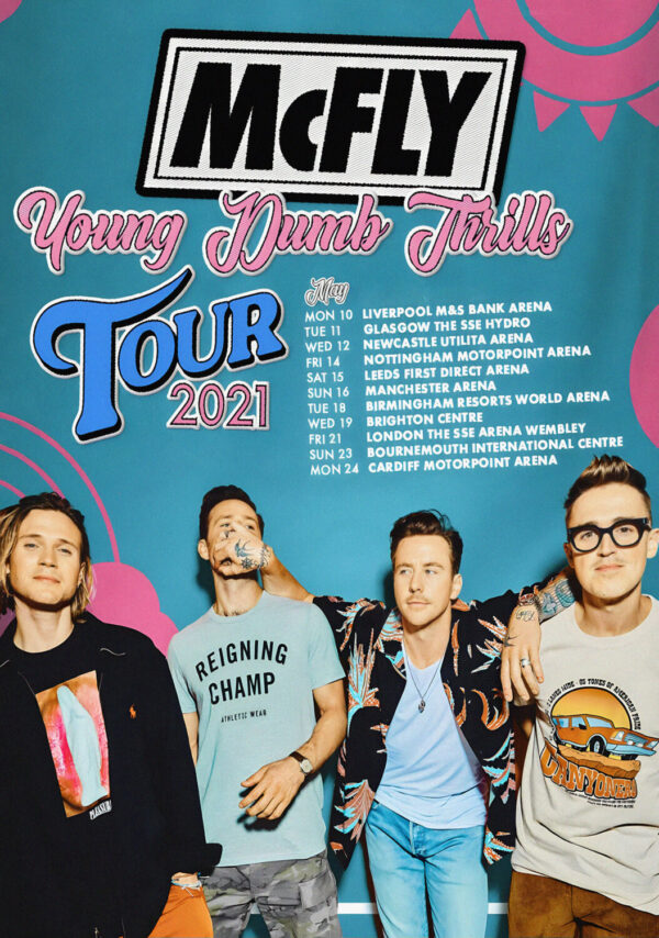McFLY Young Drunk Thrills 2021 UK Tour Poster Print