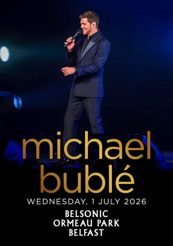 MICHAEL BUBBLE It's Time 2026 Live Summer Ireland Tour BELFAST Belsonic Poster