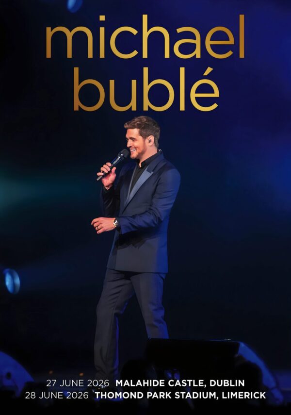MICHAEL BUBBLE It's Time 2026 Live Summer Ireland Tour Poster