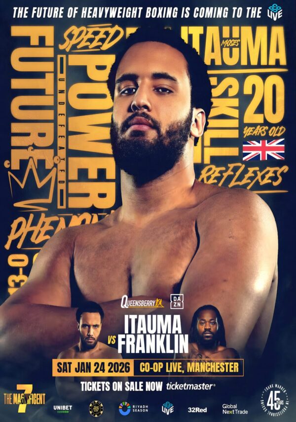 MOSES ITAUMA The Future Of Heavyweight Boxing 2026 Franklin Fight Poster