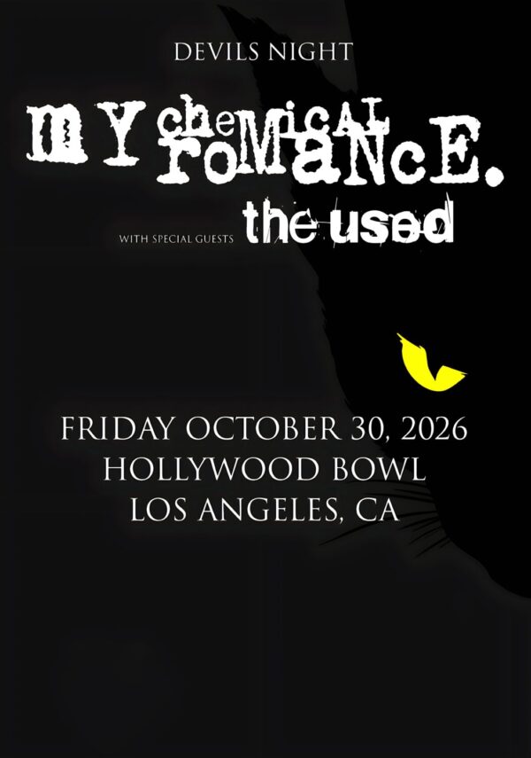 MY CHEMICAL ROMANCE Halloween LOS ANGELES Hollywood Bowl - 30 Oct 2026 Tour Poster