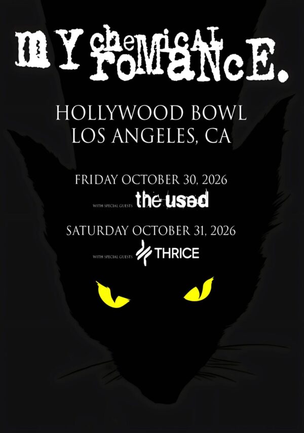 MY CHEMICAL ROMANCE Halloween 2026 Tour LOS ANGELES Hollywood Bowl Poster