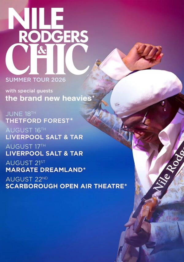 NILE RODGERS & CHIC Summer 2026 Live UK Tour Poster