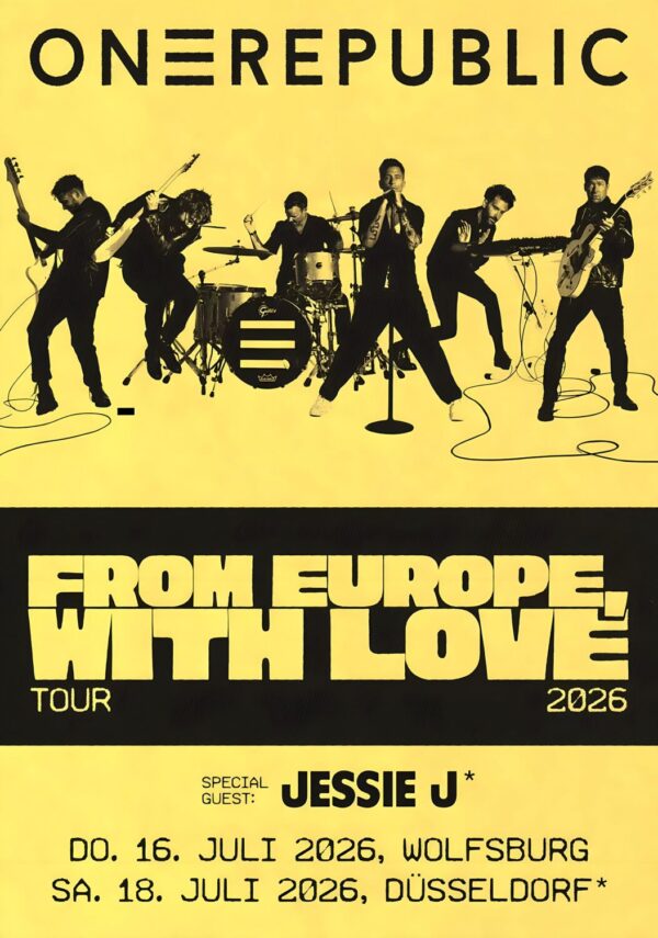 ONE REPUBLIC From Europe With Love 2026 Tour Germany Poster