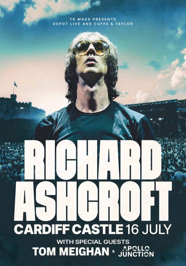 RICHARD ASHCROFT Lovin' You 2026 UK Summer Tour CARDIFF Castle Poster
