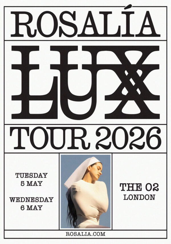 ROSALIA (Rosalia) Lux 2026 UK Tour LONDON The o2 Arena Poster