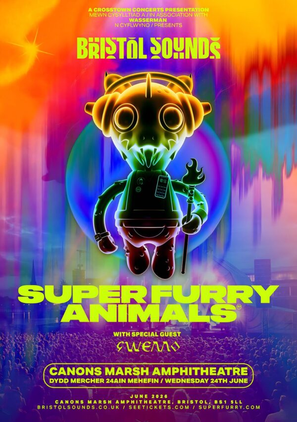 SUPER FURRY ANIMALS Live Summer 2026 UK Tour BRISTOL Sounds Poster