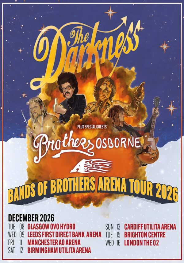 THE DARKNESS (band) Bands of Brothers 2026 UK Arena Tour Poster