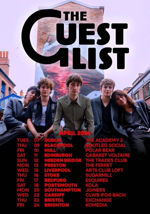THE GUEST LIST (band) When The Lights Are Out 2026 UK Tour Poster
