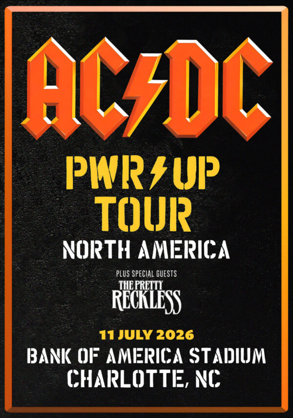 AC/DC Power Up (PWR UP) 2026 Tour CHARLOTTE Bank of America Stadium Poster Print