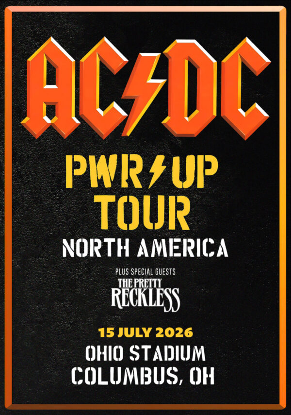 AC/DC Power Up (PWR UP) 2026 Tour COLUMBUS Ohio Stadium Poster Print