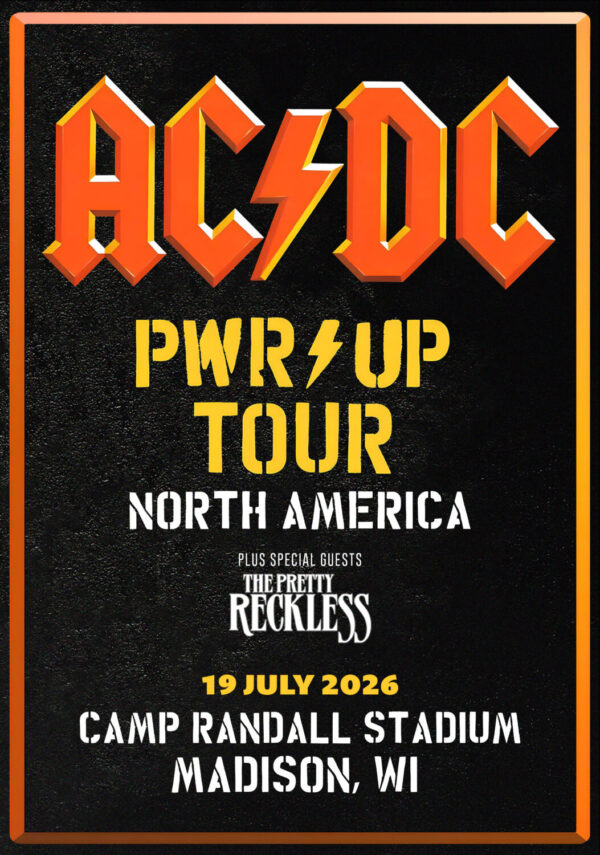 AC/DC Power Up (PWR UP) 2026 Tour MADISON Camp Randall Stadium Poster Print