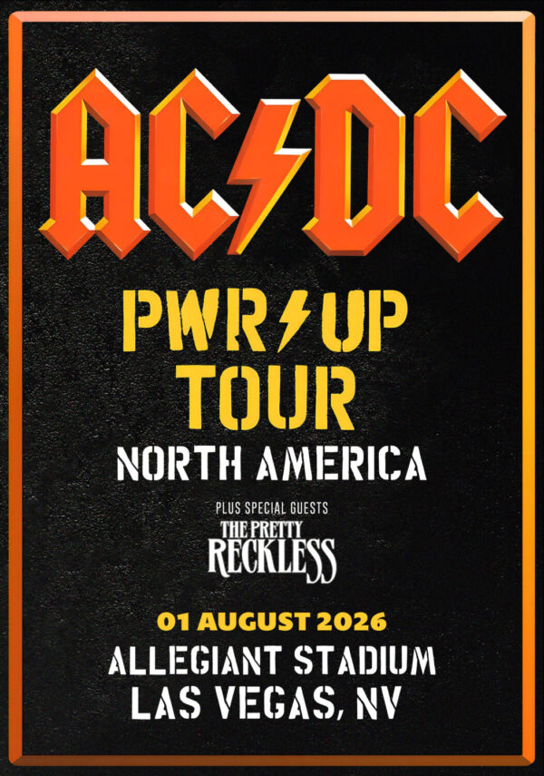 AC/DC Power Up (PWR UP) 2026 Tour LAS VEGAS Allegiant Stadium Poster Print