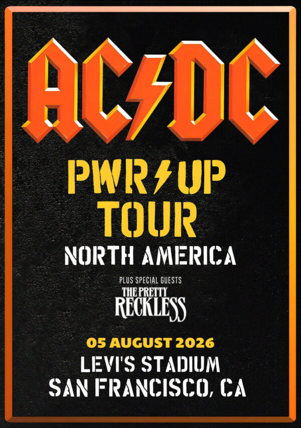AC/DC Power Up (PWR UP) 2026 Tour SAN FRANCISCO Levi's Stadium Poster