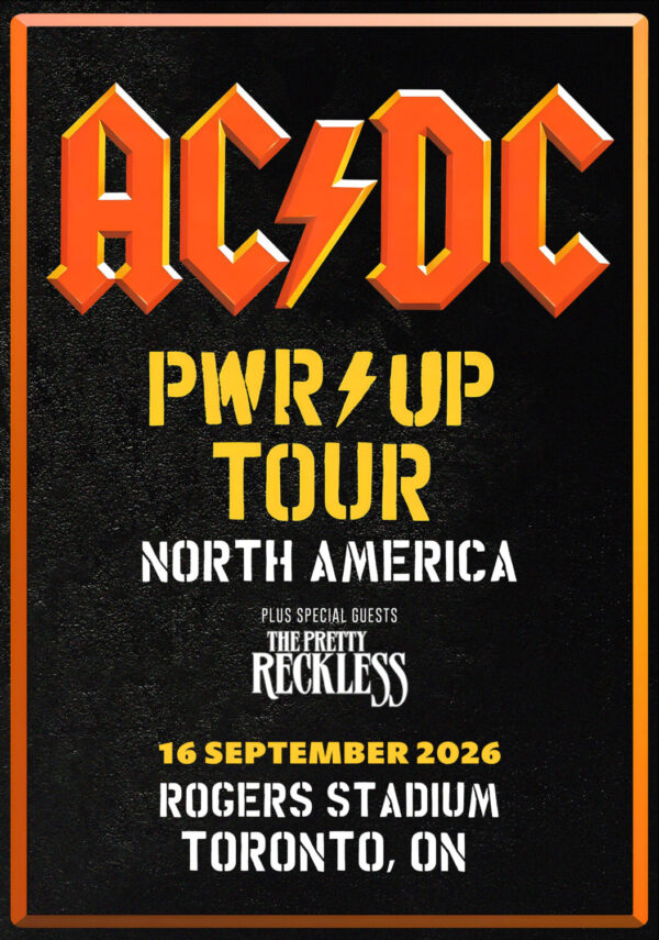 AC/DC Power Up (PWR UP) 2026 Tour TORONTO Rogers Stadium Poster