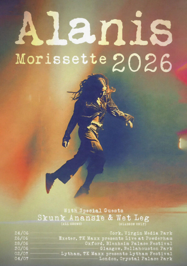 ALANIS MORISSETTE Live Summer 2026 UK & Ireland Tour Poster