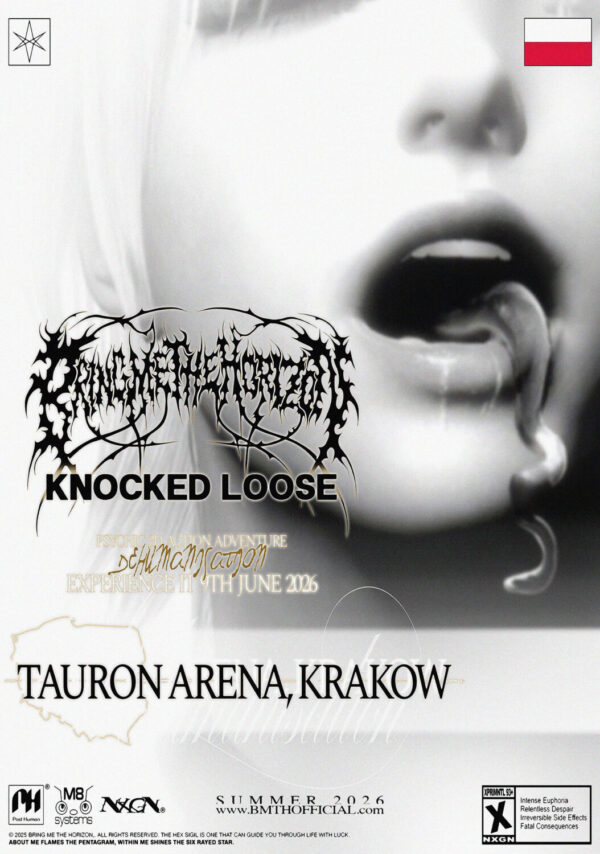 BRING ME THE HORIZON Post Human 2026 Poland Tour KRAKOW Tauron Arena Poster