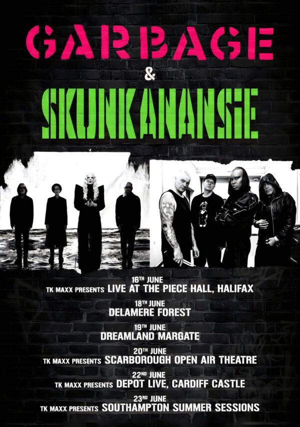 GARBAGE & SKUNK ANANSIE Live Summer 2026 UK Tour Poster