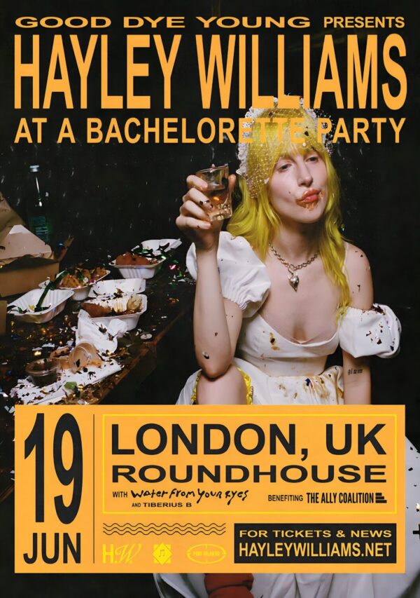 HAYLEY WILLIAMS Bachelorette Party 2026 UK Tour LONDON Roundhouse Poster