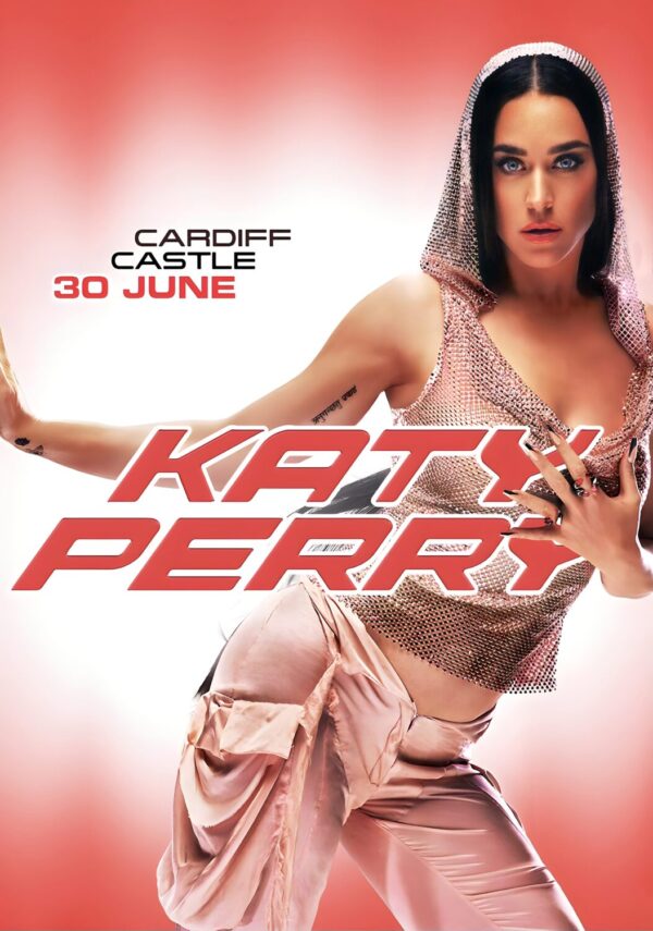 KATY PERRY The Lifetimes 2026 UK Tour CARDIFF Castle Poster