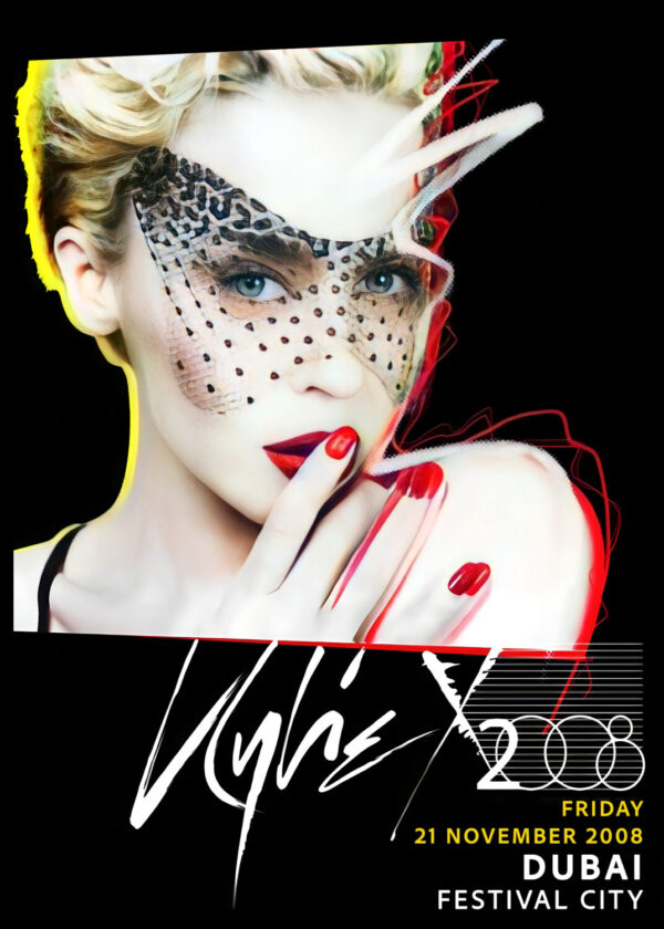 KYLIE MINOGUE X 2008 World Tour DUBAI Festival City Poster Print