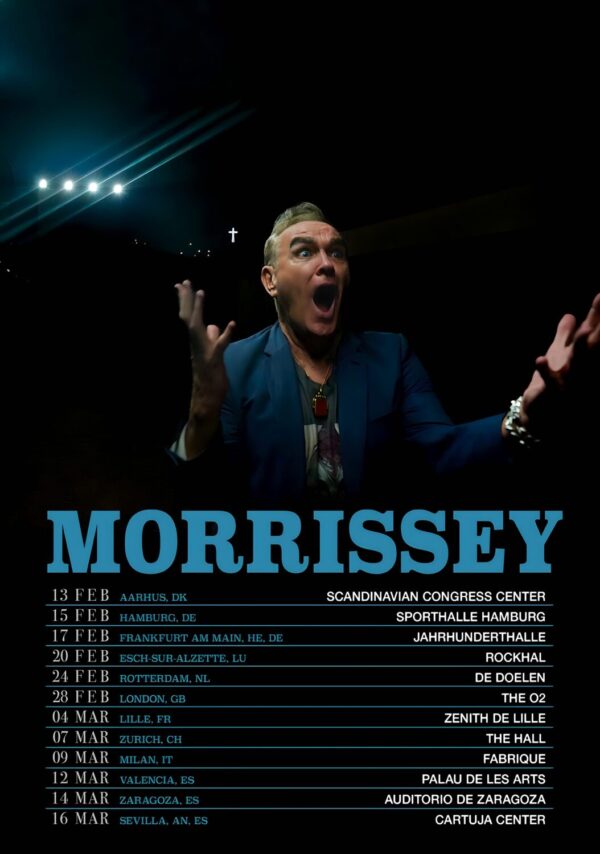MORRISSEY Live Spring UK & Europe 2026 Tour Poster