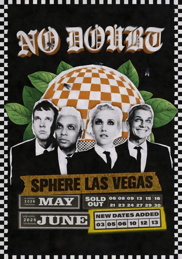 NO DOUBT Reunion 2026 Live Tour LAS VEGAS Square Poster