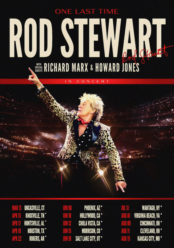 ROD STEWART One Last Time 2026 North America Tour Poster