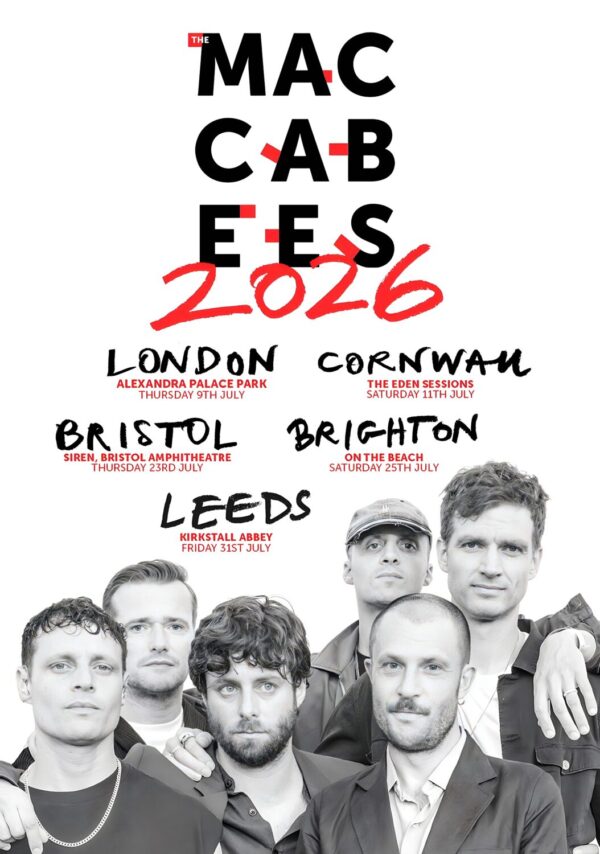 THE MACCABEES Live Summer 2026 UK Tour Poster