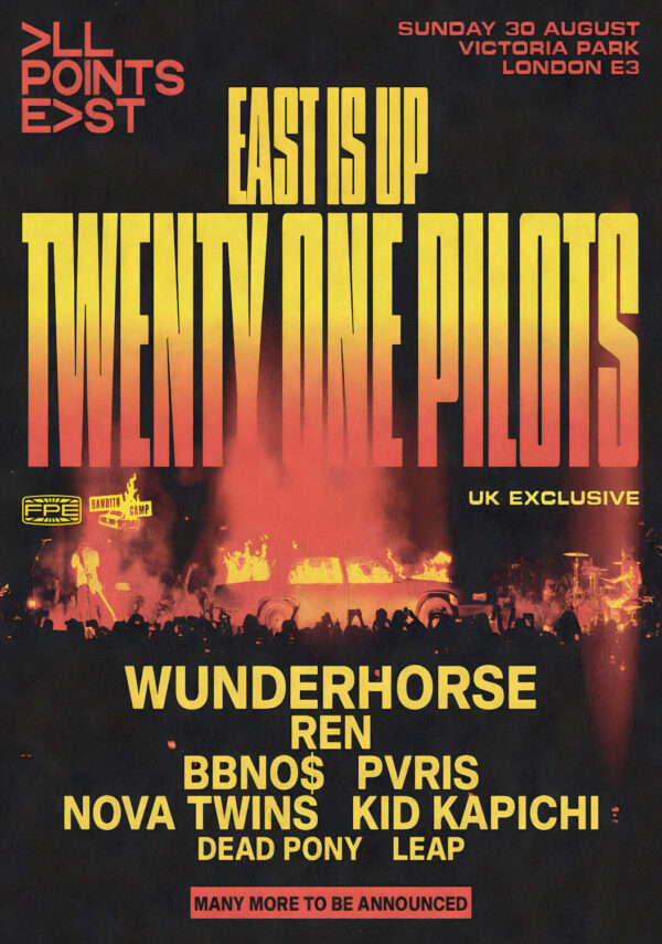 TWENTY ONE PILOTS Breach 2026 All Points East Tour LONDON Victoria Park Poster