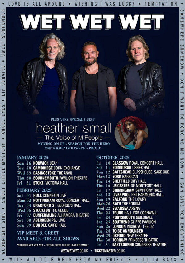 WET WET WET Best Of 2025 UK Tour Poster Print